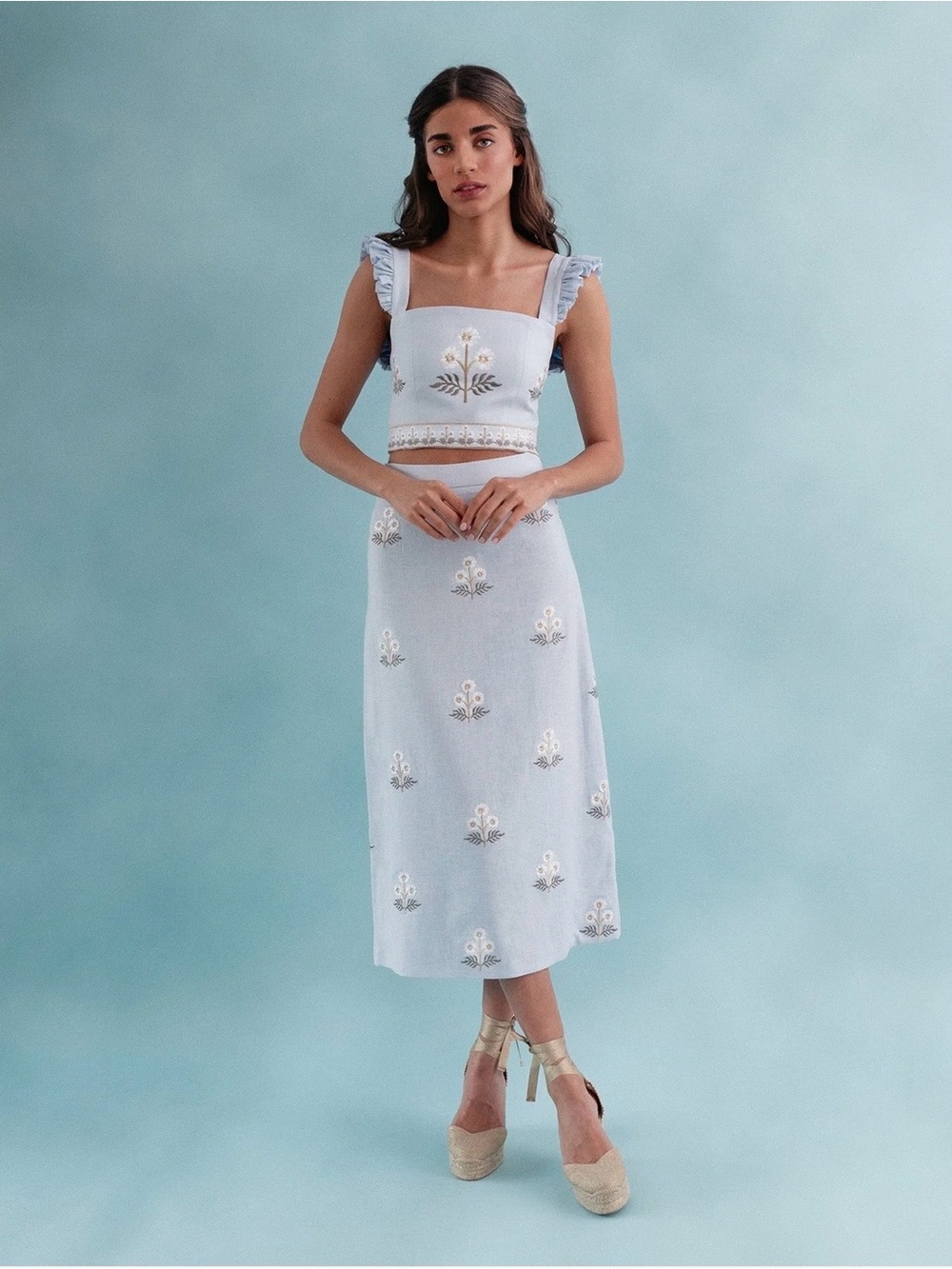 Rosewater House Yalda Bustier & Skirt Set.